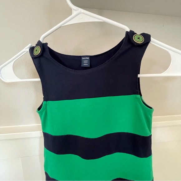SALE! BabyGap Navy & Green Color Blocked Shift Dress. CUTEST EVER!!! Size: 5T. - Picture 2 of 12